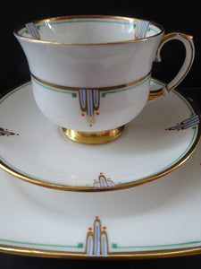 Pair of 1920s PARAGON Bone China ART NOUVEAU Pattern Trio