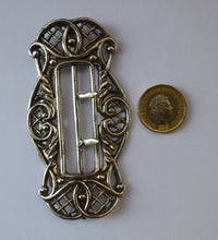 Load image into Gallery viewer, Victorian Large Silver Buckle Hallmarked 1887
