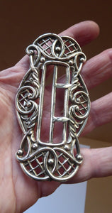 Victorian Large Silver Buckle Hallmarked 1887