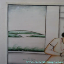 Load image into Gallery viewer, INDIAN ART: Vintage Indian Miniature Watercolour. EROTIC Image of a Couple in Conflagration
