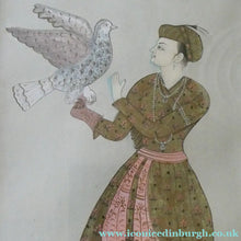 Load image into Gallery viewer, INDIAN ART: Vintage Indian Miniature Watercolour. Nobleman with a Falcon
