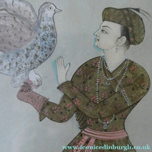 Load image into Gallery viewer, INDIAN ART: Vintage Indian Miniature Watercolour. Nobleman with a Falcon
