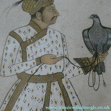 Load image into Gallery viewer, INDIAN ART: Vintage Indian Miniature Watercolour. Nobleman with a Falcon
