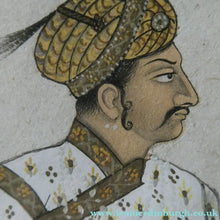 Load image into Gallery viewer, INDIAN ART: Vintage Indian Miniature Watercolour. Nobleman with a Falcon
