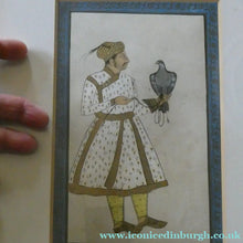 Load image into Gallery viewer, INDIAN ART: Vintage Indian Miniature Watercolour. Nobleman with a Falcon

