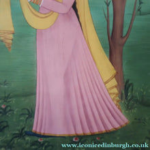 Load image into Gallery viewer, INDIAN ART: Vintage Indian Miniature Watercolour. Portrait of a Lady in a Garden - International Art
