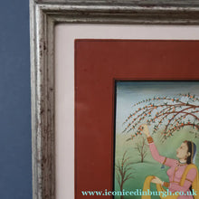 Load image into Gallery viewer, INDIAN ART: Vintage Indian Miniature Watercolour. Portrait of a Lady in a Garden - International Art
