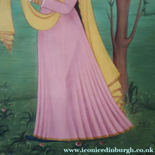 Load image into Gallery viewer, INDIAN ART: Vintage Indian Miniature Watercolour. Portrait of a Lady in a Garden - International Art
