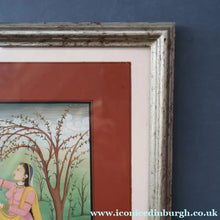 Load image into Gallery viewer, INDIAN ART: Vintage Indian Miniature Watercolour. Portrait of a Lady in a Garden - International Art
