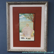 Load image into Gallery viewer, INDIAN ART: Vintage Indian Miniature Watercolour. Portrait of a Man / Scholar Meditating in a Landscape
