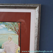 Load image into Gallery viewer, INDIAN ART: Vintage Indian Miniature Watercolour. Portrait of a Man / Scholar Meditating in a Landscape
