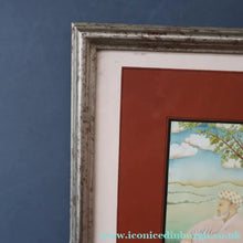 Load image into Gallery viewer, INDIAN ART: Vintage Indian Miniature Watercolour. Portrait of a Man / Scholar Meditating in a Landscape

