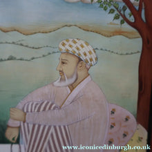 Load image into Gallery viewer, INDIAN ART: Vintage Indian Miniature Watercolour. Portrait of a Man / Scholar Meditating in a Landscape
