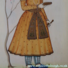 Load image into Gallery viewer, INDIAN ART: Vintage PAIR of Indian Miniature Watercolours Featuring a Gentleman and a Lady
