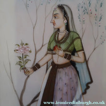Load image into Gallery viewer, INDIAN ART: Vintage PAIR of Indian Miniature Watercolours Featuring a Gentleman and a Lady
