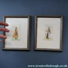 Load image into Gallery viewer, INDIAN ART: Vintage PAIR of Indian Miniature Watercolours Featuring a Gentleman and a Lady
