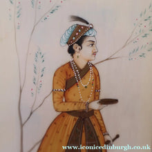 Load image into Gallery viewer, INDIAN ART: Vintage PAIR of Indian Miniature Watercolours Featuring a Gentleman and a Lady
