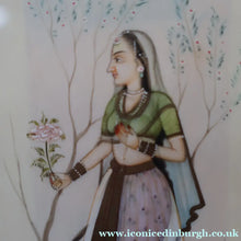 Load image into Gallery viewer, INDIAN ART: Vintage PAIR of Indian Miniature Watercolours Featuring a Gentleman and a Lady

