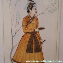 Load image into Gallery viewer, INDIAN ART: Vintage PAIR of Indian Miniature Watercolours Featuring a Gentleman and a Lady
