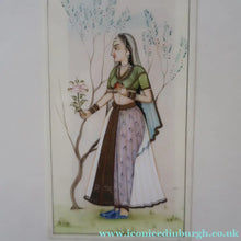 Load image into Gallery viewer, INDIAN ART: Vintage PAIR of Indian Miniature Watercolours Featuring a Gentleman and a Lady
