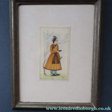 Load image into Gallery viewer, INDIAN ART: Vintage PAIR of Indian Miniature Watercolours Featuring a Gentleman and a Lady
