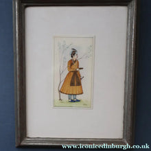 Load image into Gallery viewer, INDIAN ART: Vintage PAIR of Indian Miniature Watercolours Featuring a Gentleman and a Lady
