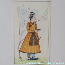 Load image into Gallery viewer, INDIAN ART: Vintage PAIR of Indian Miniature Watercolours Featuring a Gentleman and a Lady
