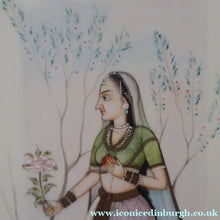 Load image into Gallery viewer, INDIAN ART: Vintage PAIR of Indian Miniature Watercolours Featuring a Gentleman and a Lady
