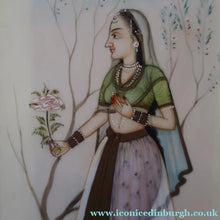Load image into Gallery viewer, INDIAN ART: Vintage PAIR of Indian Miniature Watercolours Featuring a Gentleman and a Lady
