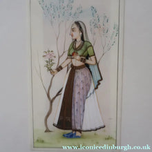 Load image into Gallery viewer, INDIAN ART: Vintage PAIR of Indian Miniature Watercolours Featuring a Gentleman and a Lady
