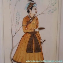 Load image into Gallery viewer, INDIAN ART: Vintage PAIR of Indian Miniature Watercolours Featuring a Gentleman and a Lady
