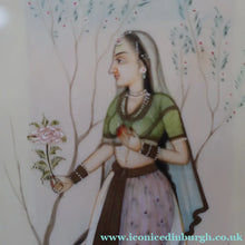 Load image into Gallery viewer, INDIAN ART: Vintage PAIR of Indian Miniature Watercolours Featuring a Gentleman and a Lady
