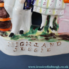 Load image into Gallery viewer, INDIAN MUTINY Interest. 1850s Antique Staffordshire Figurine of a HIGHLAND JESSIE
