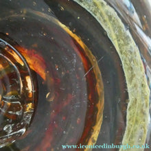 Load image into Gallery viewer, Isle of Wight Studio Glass by Michael Harris, c 1973. Squat Tortoiseshell Vase
