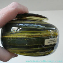 Load image into Gallery viewer, Isle of Wight Studio Glass by Michael Harris, c 1973. Squat Tortoiseshell Vase
