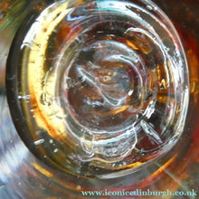 Load image into Gallery viewer, Isle of Wight Studio Glass by Michael Harris, c 1973. Squat Tortoiseshell Vase
