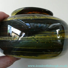 Load image into Gallery viewer, Isle of Wight Studio Glass by Michael Harris, c 1973. Squat Tortoiseshell Vase
