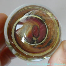 Load image into Gallery viewer, Isle of Wight Glass Perfume Bottle with Squat Ball Stopper Tortoiseshell Pattern
