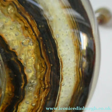 Load image into Gallery viewer, Isle of Wight Glass Perfume Bottle with Squat Ball Stopper Tortoiseshell Pattern
