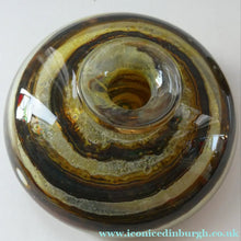 Load image into Gallery viewer, Isle of Wight Glass Perfume Bottle with Squat Ball Stopper Tortoiseshell Pattern
