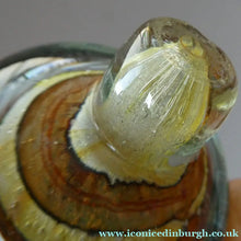 Load image into Gallery viewer, Isle of Wight Glass Perfume Bottle with Squat Ball Stopper Tortoiseshell Pattern
