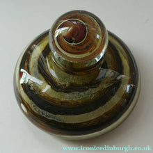 Load image into Gallery viewer, Isle of Wight Glass Perfume Bottle with Squat Ball Stopper Tortoiseshell Pattern
