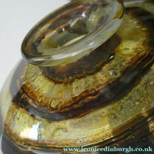Load image into Gallery viewer, Isle of Wight Glass Perfume Bottle with Squat Ball Stopper Tortoiseshell Pattern
