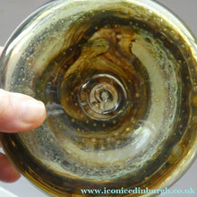 Load image into Gallery viewer, Isle of Wight Glass Perfume Bottle with Squat Ball Stopper Tortoiseshell Pattern
