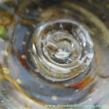 Load image into Gallery viewer, Isle of Wight Glass Perfume Bottle with Squat Ball Stopper Tortoiseshell Pattern
