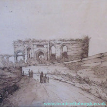 Load image into Gallery viewer, Antique Rome. 1827 Italian Grand Tour Drawing Porta Maggiore 
