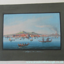 Load image into Gallery viewer, 1850s Antique PAIR OF Paintings of Naples and Vesusivus Erupting
