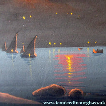 Load image into Gallery viewer, 1850s Antique PAIR OF Paintings of Naples and Vesusivus Erupting
