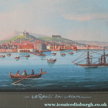 Load image into Gallery viewer, 1850s Antique PAIR OF Paintings of Naples and Vesusivus Erupting
