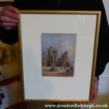 Load image into Gallery viewer, James Burrell Smith (1822 - 1897). View of a Medieval Border Abbey (probably Kelso Abbey). Watercolour (Framed)
